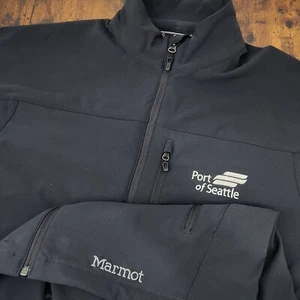 Marmot M3 Tempo Jacket Men's Large Black Soft Shell Full Zip Co Logo Seattle - Picture 1 of 9