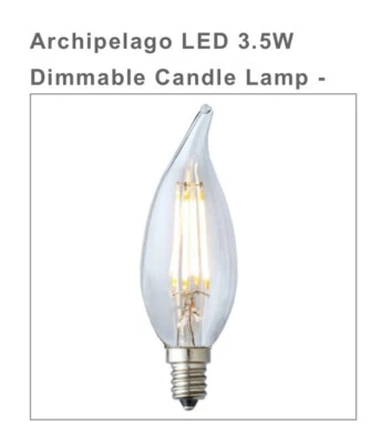 Case 12 Archipelago 3.5W 350 Lumens Flame LED Bulb Candelbra E12 LTCA10C35027CB - Image 1 of 3