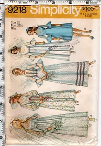 "Misses' Bridesmaid Dress in 2 Lengths and Wedding Dress" Simplicity # 9218 sz10 - Picture 1 of 5