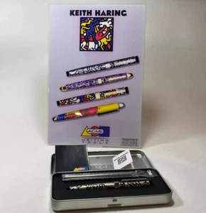 Bolígrafo y caballete vintage ACME Studio KEITH HARING “Dobles Silver” NUEVO - Imagen 1 de 3