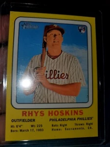2018 Topps Heritage '69 Collector Card #69CC-RH Rhys Hoskins ROOKIE🔥FREE SHIP⚾️ - Picture 1 of 6