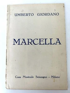 Libretto opera U. Giordano - Marcella - 1931 Ricordi - Picture 1 of 1
