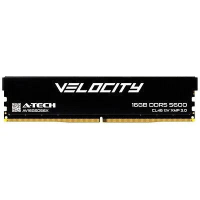 A-Tech Velocity 16GB DDR5 5600 (PC5-44800) CL46 XMP Desktop PC Gaming Memory RAM - Image 1 of 4