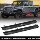 For 2020-2023 Jeep Gladiator JT Side Step Nerf Bars Running Board w/LED Lights