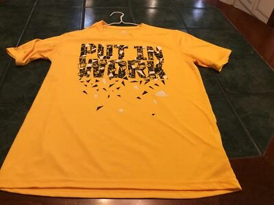 Молодежная футболка Adidas размер XL 18 желтая рабочая - Изображение 1 из 4