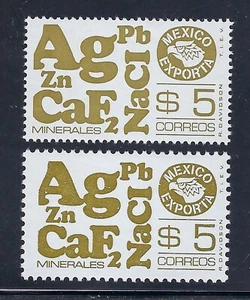 EXPORTA $5p "MINERALES" 2 Shades sc#1120,1120a ex#88,89 PPR #5 (E145a)* - Picture 1 of 1