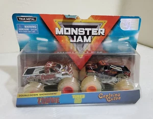 Monster Jam Double Down Glow in Dark Zombie vs Captain's Curse mostro emozionante - Foto 1 di 6