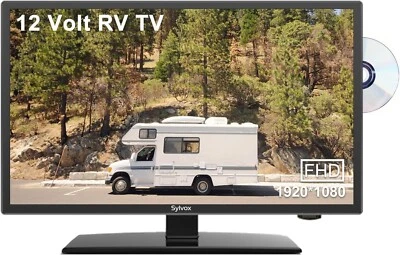 Sylvox 12/24 Volt 24 Inch RV TV 1080P Built-in DVD Player Speaker FM Radio - Image 1 of 4