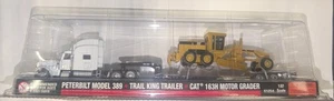 Norscot 61254 1:87 Peterbilt Model 389 Trail King Trailer w/CAT 163H - Picture 1 of 1