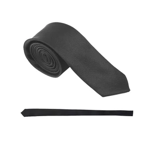 Corbata Duenne de 2 rayas anchas patrón autoenlace negra para Fr5572 - Imagen 1 de 7