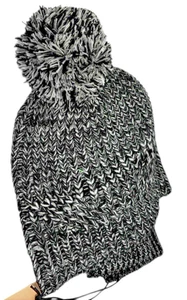 Cappello invernale nuovo con etichette Rebecca Minkoff bianco e nero pom berretto e scaldamani - Foto 1 di 6