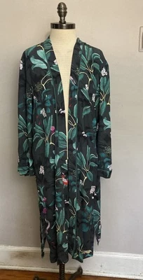 Cárdigan tropical H&M x Anna Glover plumero kimono bata pequeña nuevo con etiquetas Foto 1 de 4