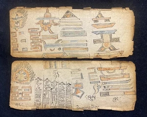 Antique Mongolian Tibetan Buddhist Tantric Gesture Chakgya Amulet Painting M-2 - Picture 1 of 6