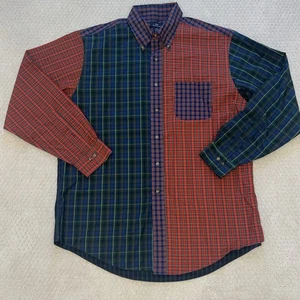 Brooks Brothers 346 Patchwork Tartan Plaid Men’s Sz L Holiday Preppy Classic - Picture 1 of 8
