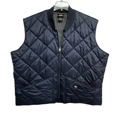 Мужской жилет Dickies 3XL темно-синий стеганый двусторонняя рабочая одежда пуховик куртка - Изображение 1 из 4