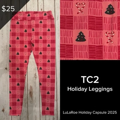 LuLaRoe NEW Leggings Holiday Christmas Capsule 2025 TC2 Tall And Curvy 2 Trees - Image 1 of 3