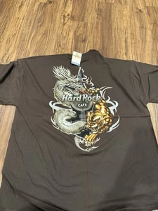 Camiseta Y2K Vintage Nueva Con Etiquetas Hard Rock Las Vegas Doble Cara Tigre y Dragón Llama 2x - Imagen 1 de 7