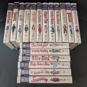 Vintage SHIRLEY TEMPLE Lot Of 18 VHS Tapes Sealed Clamshell Style - Picture 1 of 8