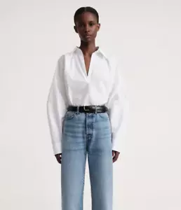 Toteme Organic Cotton Shirt White Sz 32 / 6 RRP AUD $390 - Picture 1 of 10
