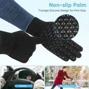 Winter Gloves Touchscreen Outdoor Windproof Warm Thick Thermal Men Women Gift - Picture 1 of 18