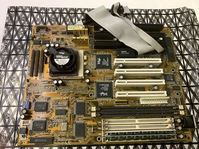 Vintage GA586VX Rev 3.35 Motherboard with Pentium CPU and 2 x RAM Module - Image 1 of 4