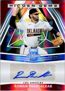 2022 Panini Elite Extra Edition Rookie Auto Roman Phansalkar Dodgers - Picture 1 of 1
