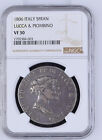ITALY 5 FRANCS 1806 LUCCA & PIOMBINO - NGC VF 30