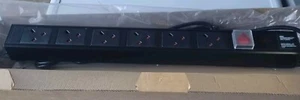 Fusion Filtered 6 way Power Distribution Unit Strip Vertical with IEC 14 Plug - Picture 1 of 9
