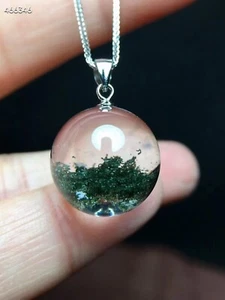 Echter natürlicher grüner Phantom Quarz kugelförmiger Kristall Frauen Heilung Charm Stein - Bild 1 von 6