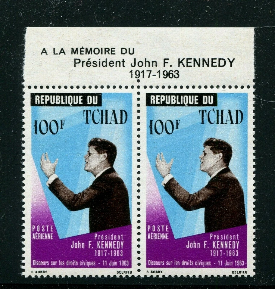 CHAD SCOTT# C20 MNH JOHN F. KENNEDY (PAR CON INSCRIPCIÓN SUPERIOR) Foto 1 de 1
