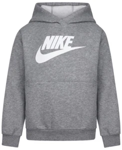 Kids' Nike Sportswear HBR Club Fleece Hoodie 7Y Grey - Picture 1 of 3