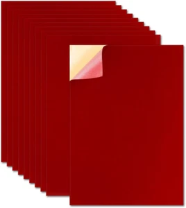 10 PCS Self Adhesive Felt Sheets, 8.3" X 11.8" Velvet Flock Backing Paper Liner - Picture 1 of 7