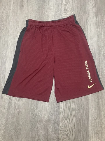 Nike Dri Fit Florida State Seminoles FSU Shorts Men’s Small Garnet Black Cover