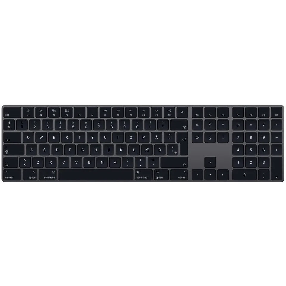 Apple Magic Keyboard with Numeric Keypad - Space Grey - DANISH - Image 1 of 4