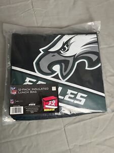 Philadelphia Eagles Insulated soft side Lunch Bag Sports Cooler Striped Logo NEW