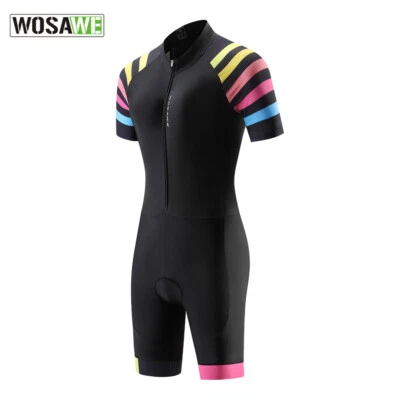 Jumpsuit MTB Bicycle Triathlon Sportswear Short Sleeve Cycling Women Jerseys Set - Image 1 of 4