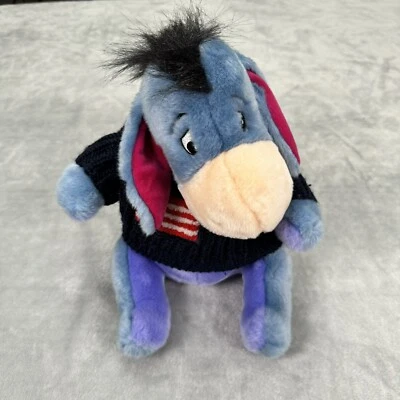 Disney Store Small 4th Fourth Of July Eeyore Plush 14" American Flag Sweater - Image 1 of 4
