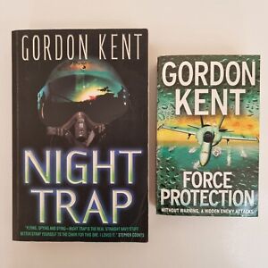 2 x Gordon Kent Night Trap & Force Protection Paperback Book Thriller  Adventure