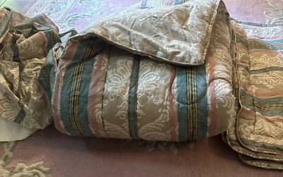 Falda de cama vintage difícil de encontrar 4 piezas Croscill Belgravia QUEEN 2 fundas Y2K años 80 Foto 1 de 4