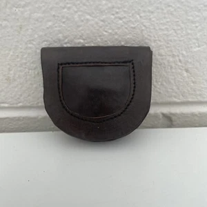 Vintage Coin Purse Flat Genuine Leather - Bild 1 von 9