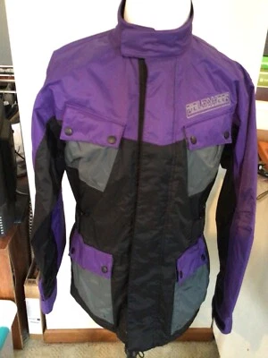 Fieldsheer Motorcycle Jacket Black Purple Zipper Pockets NO Liner Sz M unisex - Image 1 of 4