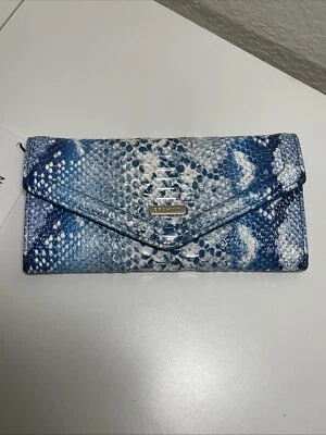 NUEVO CON ETIQUETAS Brahmin Snake VERONICA Tríptico Sobre Cartera Alegre Océano Foto 1 de 4