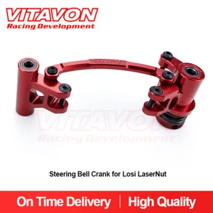 Vitavon LaserNut DB Pro CNC alu#7075 Steering Bell Crank for Losi LaserNut Red - Picture 1 of 6