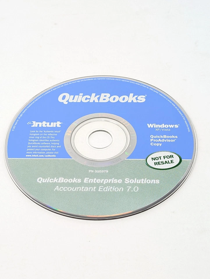 Intuit QuickBooks Enterprise Solutions Accountant 7.0 Windows Vista/XP Disc Only - Image 1 of 2