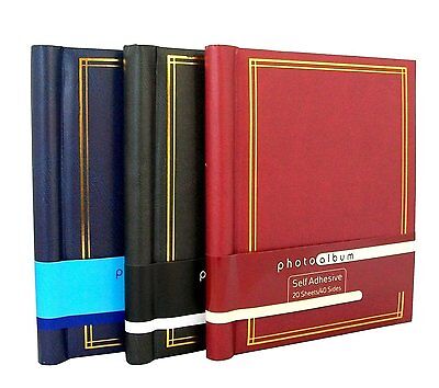3 X Self Adhesive Large Photo Albums Totalling 60 Sheets 120 Sides Album  • 15.99£