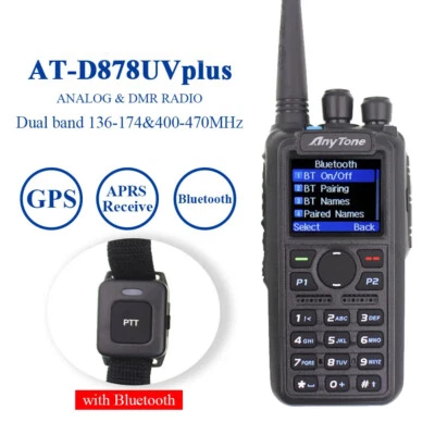 Anytone AT-D878UV PLUS Dual Band Digital DMR&Analog GPS APRS Mobile Radio+Cable - Image 1 of 4