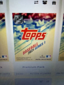 Topps 2021 MLB Premium Pack ~ 45 digitale Baseballkarten ~ neuwertig # 23.304 - Bild 1 von 1