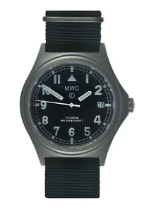 Reloj de servicio general MWC 300m titanio cuarzo cristal zafiro fecha 12h - Imagen 1 de 6