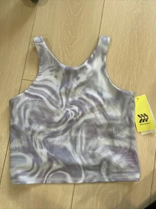 Girls Crop Tank Top All in Motion Sz L (10/12) UPF 50+ Built In Bra - Picture 1 of 2