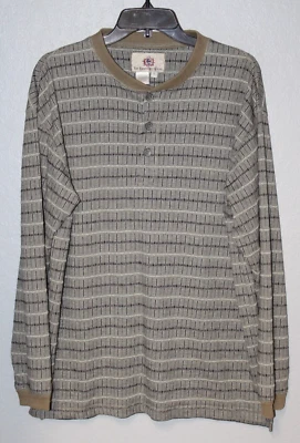 Vintage 90s Territory Ahead Henley Sweater Shirt Men LARGE Base Layer Made USA - Image 1 of 4